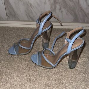 Aldo Light Blue Transparent Heels